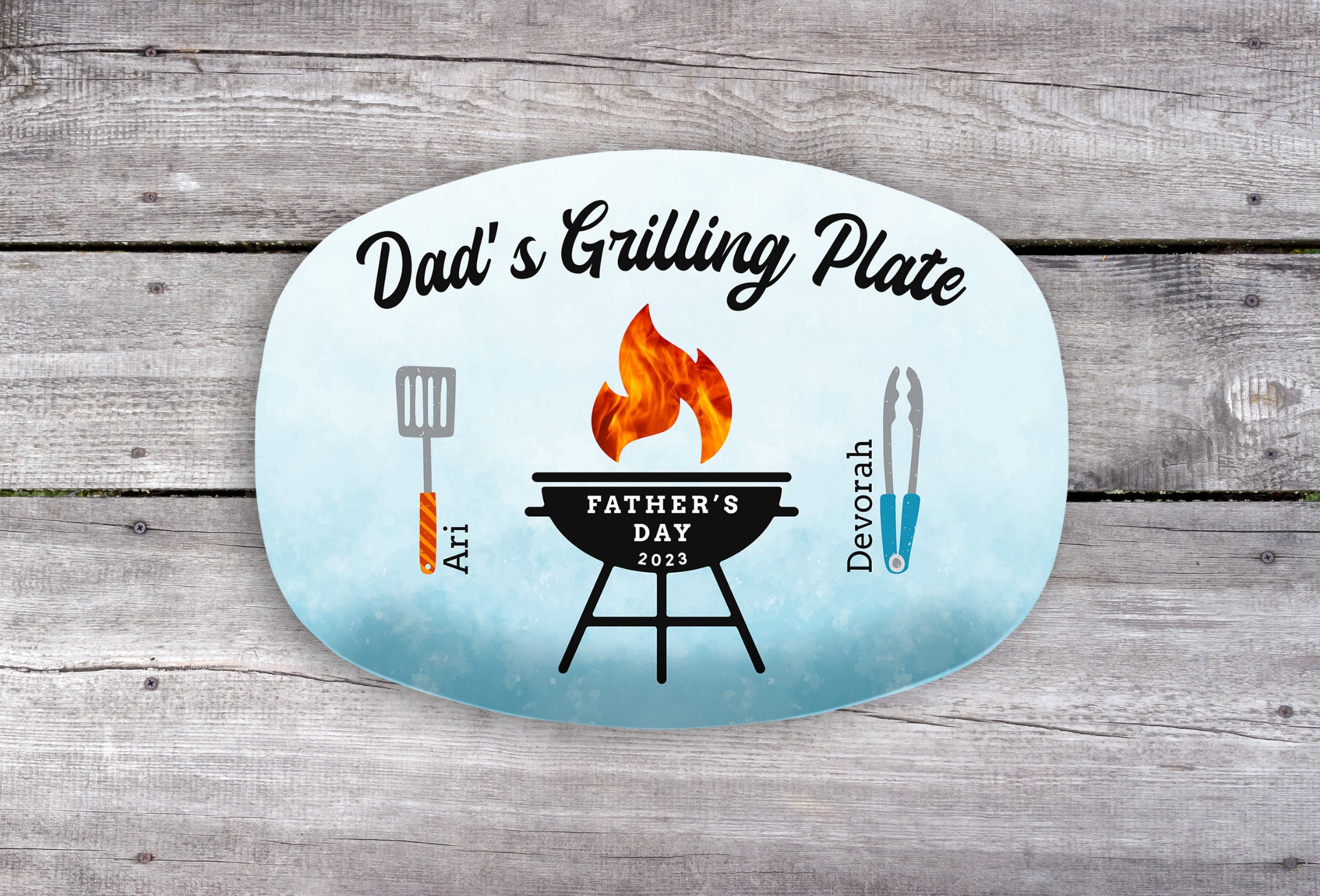 BBQ Gifts, Custom Platter, Grill Master, Grilling Plate, Daddio Of The