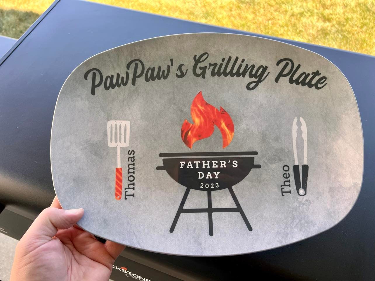 Nefelibata BBQ Daddy Grilling Platter Gift Father's Day Barbecue Serving  Tray Plate Dishes Birthday Valentine's Day Gift Ideas for Him Men  Grandparent