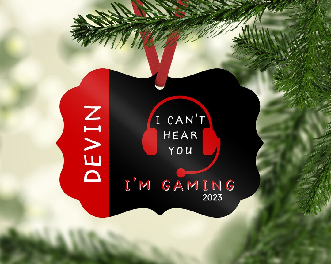 Video Game Ornament, Personalized Christmas Ornaments, Teen Boy Gift