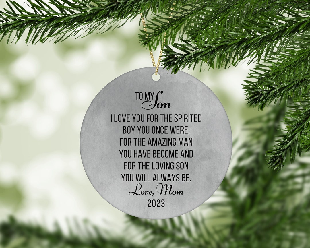 To My Son, 2023 Christmas Ornament, Mom and Son Ornament, Gifts for
