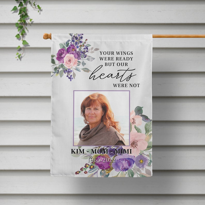 Funeral Gifts, Memorial Garden Flag, In Loving Memory, Personalized Remembrance Sign, Loss of Grandmother image 1