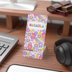 Personalized Cell Phone Stand, Teacher Appreciation, Back to School Gift, Cute Phone Holder, Desk Accessories
