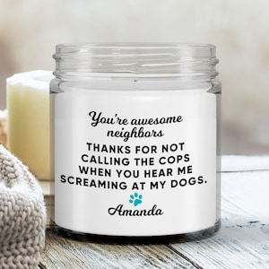 Neighbor Gift, Funny Candles, Good Neighbor Gifts, Thank You, Personalized Christmas Gift