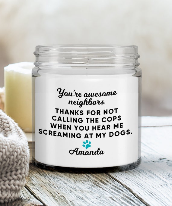 Neighbor Gift, Funny Candles, Good Neighbor Gifts, Thank You, Personalized  Christmas Gift 