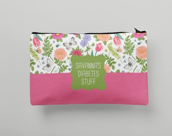 Diabetes Accessories, Custom Diabetes Bag, Funny Diabetic Travel Pouch, Medicine Bag, Glucose Meter Case, Gift For Diabetic