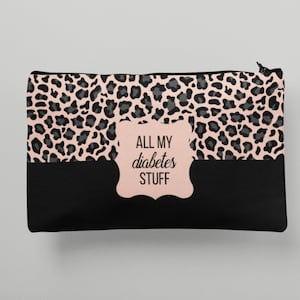 Diabetes Bag, Animal Print Diabetes Stuff Bag, Glucose Meter Case, Juvenile Diabetic Travel Pouch, Gift For Diabetic