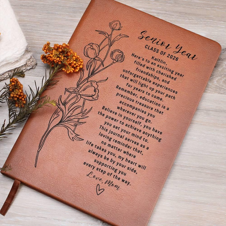 Senior Year High School, Personalized Journal, Back to School Gift, First Day of School, To My Daughter image 1
