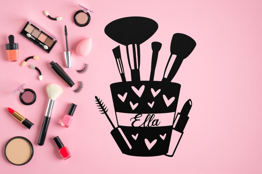 Girly Wall Art Makeup Vanity Sign Personalized Metal Name Etsy