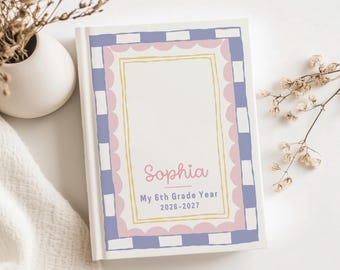 Personalized Middle School Journal Custom 6th Grade Notebook Student Memory Book Back To School Gift First Year Keepsake For Tween Girl
