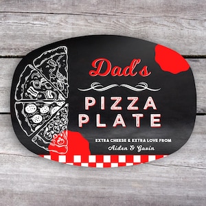Fathers Day Pizza Gifts, Custom Pizza Plate, Kitchen Gifts for Dad, Gift for Him, Pizza Accessories