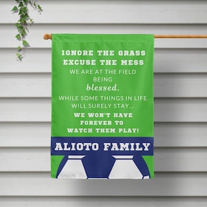 Personalized Soccer Flag, High School Sports Flag, Soccer Garden Flag, House Porch Flags, Yard Flag - Custom Colors
