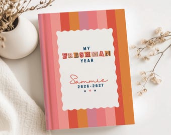 Personalized Freshman Journal High School Memory Book Custom Student Notebook First Year Keepsake Back To School Gift Teen Graduation Diary