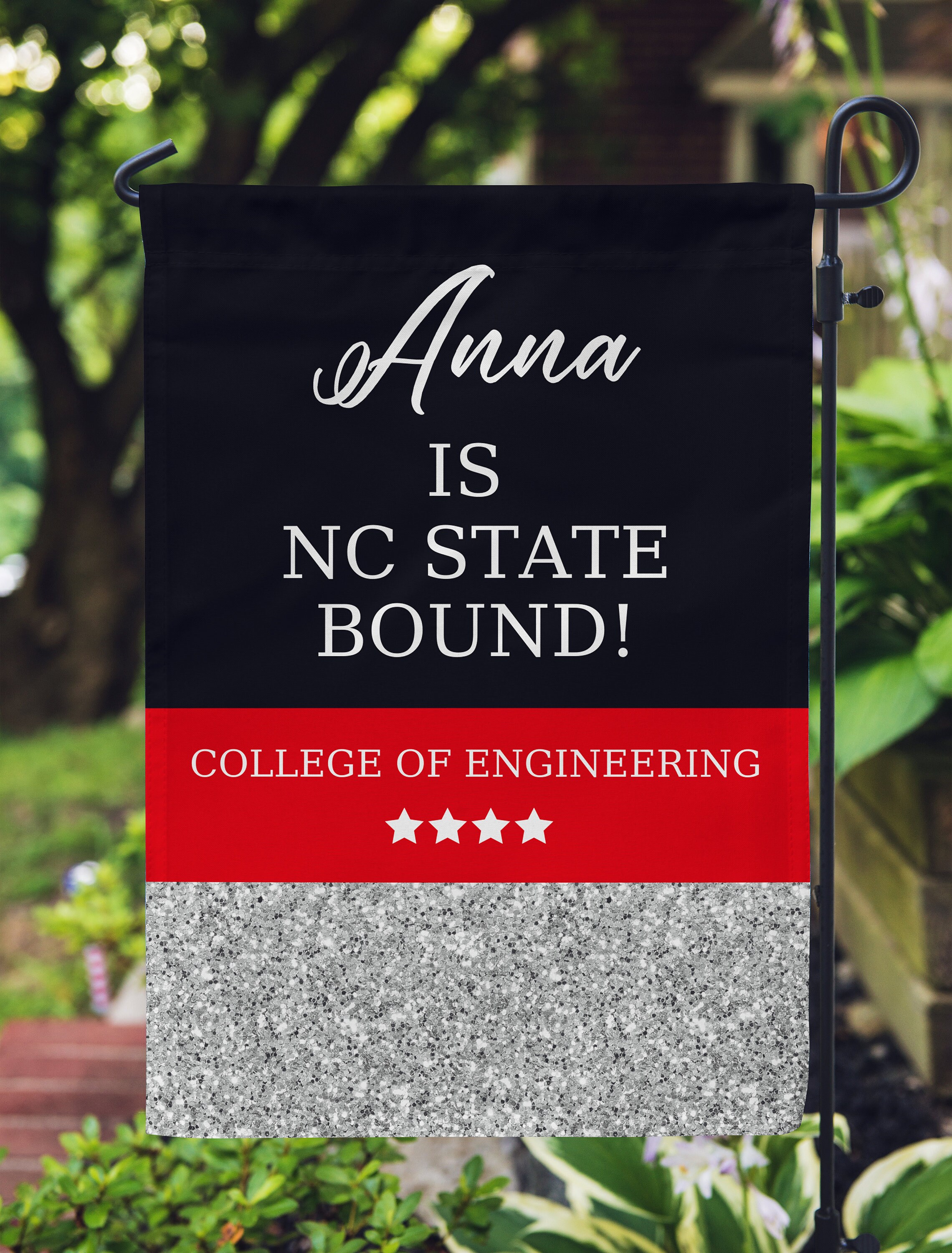 Graduation Yard Sign College Bound Personalized Garden Flag Etsy