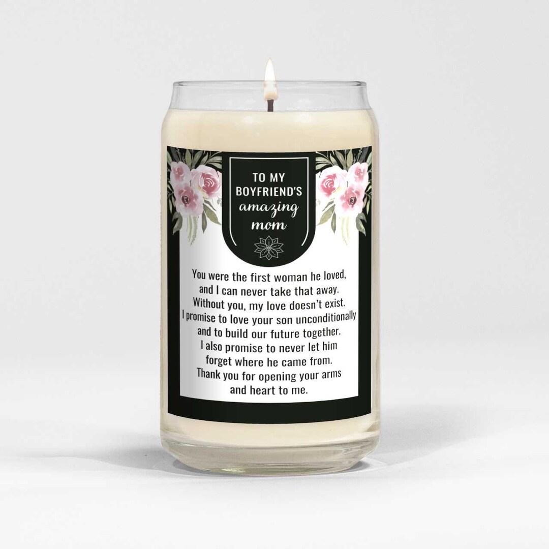 To My Boyfriends Mom, Candle Gift, Boyfriend's Mom Mother's Day Gift