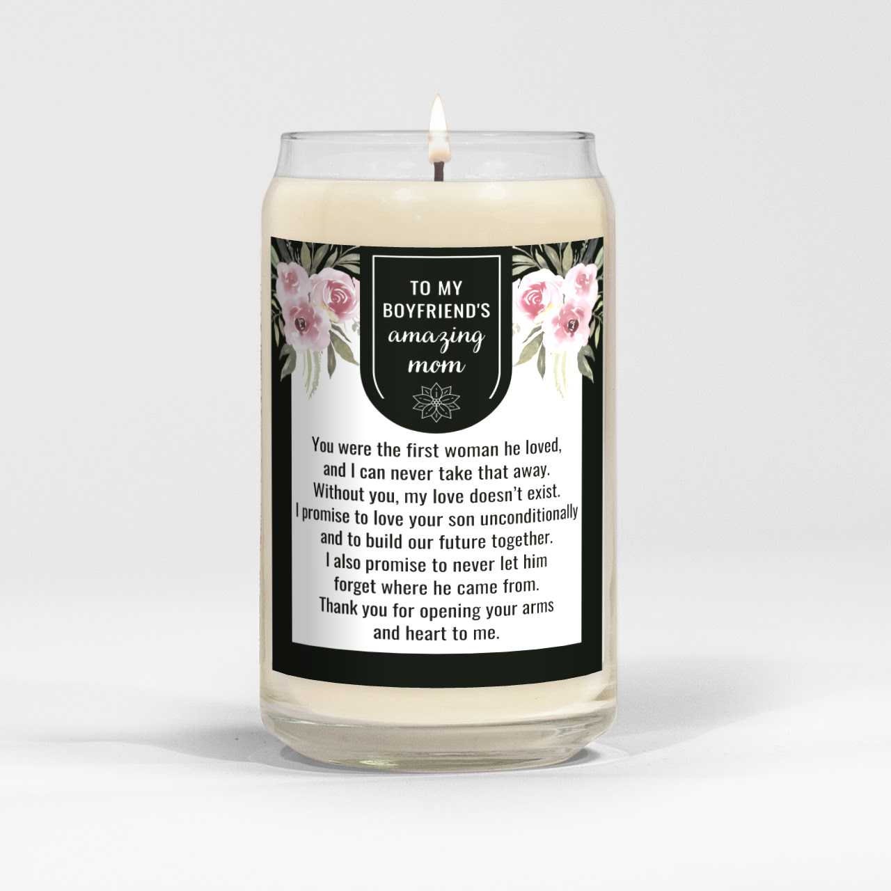 To My Boyfriends Mom, Candle Gift, Boyfriend's Mom Mother's Day Gift,  Thoughtful Gift, Birthday Present 