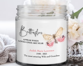 Memorial Candle, In Loving Memory, Personalized Remembrance Candle, Custom Bereavement Gift