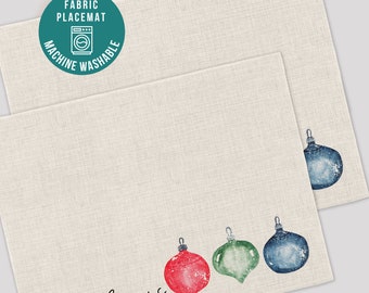 Christmas Placemats, Personalized Holiday Decor, Handmade Placemats, Farmhouse Christmas, Rustic Christmas