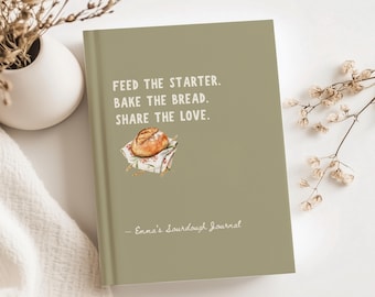 Personalized Sourdough Journal Bread Baking Log Book Custom Recipe Notebook Starter Tracker Gift For Home Baker Bread Lover Kitchen Gift