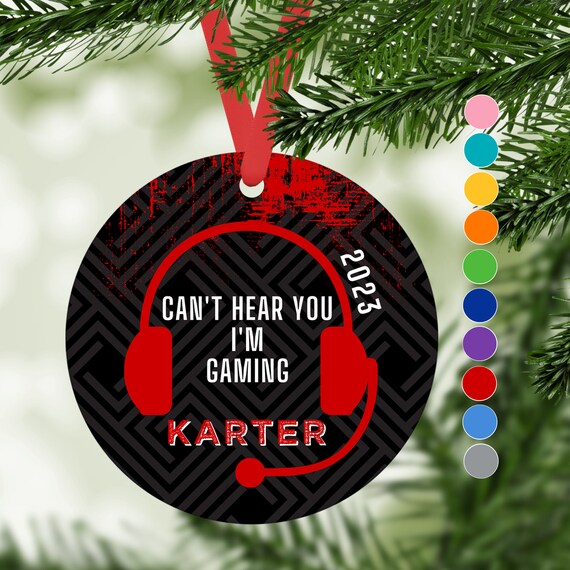 Video Gamer Christmas Ornament Personalized Boy Girl 