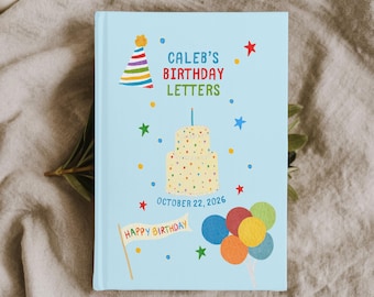 Birthday Keepsake Journal Personalized Memory Book for Kids Custom Name Birthday Letters Notebook Unique Birthday Gift Idea for Son Daughter