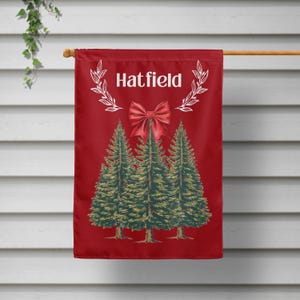 Custom Christmas Flag, Christmas Garden Flag, Holiday Welcome Flag, Christmas Decor Outdoor, Housewarming Gift