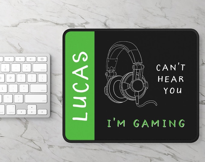 Gaming Mouse Pad, Personalized Mouse Pad, Gamer Gifts, Teen Boy Gift, Desk Accessories - Custom Colors