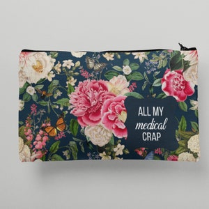 Medical Crap Bag, Funny Travel Pouch, Inhaler Carrier, Diabetes Accessories, Gift for Diabetic
