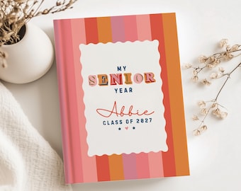 Personalized Senior Year Journal High School Memory Book Custom Graduation Notebook Class Of 2027 Keepsake Gift For Teen Student Daughter