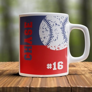 Teen Boy Gifts, Custom Baseball Mug, Personalized Gifts for Guys, Stocking Stuffers for Kids