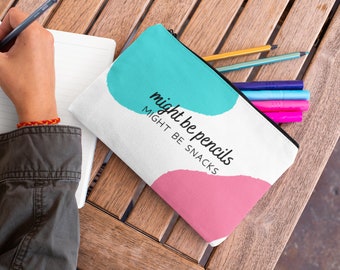 Cute Pencil Case, Tween Girl Gifts, Personalized Zipper Pouch, Kids Pencil Bag, Back To School Gift