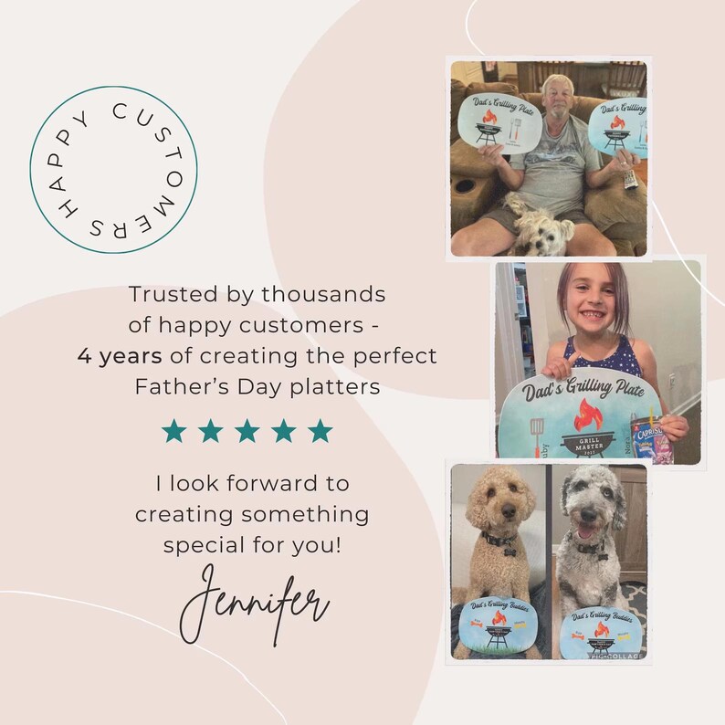 Papa Personalized Grilling Plate, Grandpa Gift from Grandkids, Custom Name Platter, Grill Gifts, Daddy's Grilling Plate, Grill Accessories image 7