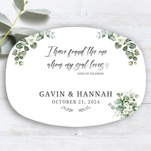 Personalized Wedding Platter, Custom Family Platter, Mr and Mrs, Bridal Shower Serving Tray, Bride and Groom Plate