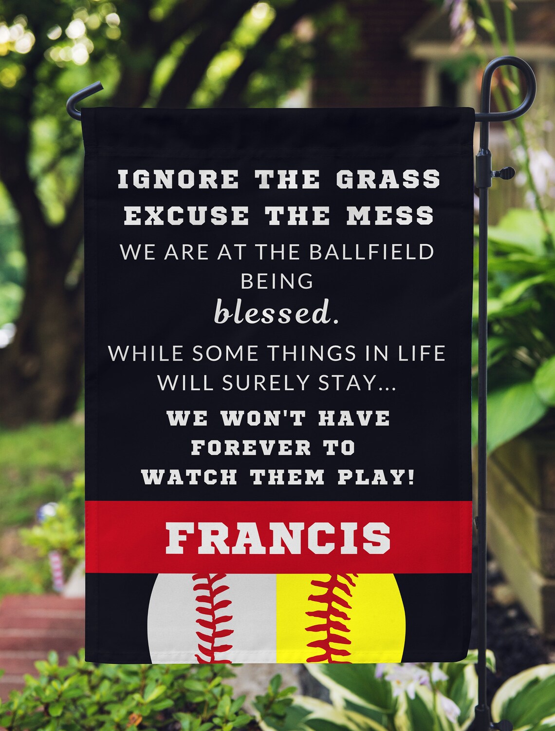Personalized Baseball & Softball Flag Baseball Garden Flag Etsy