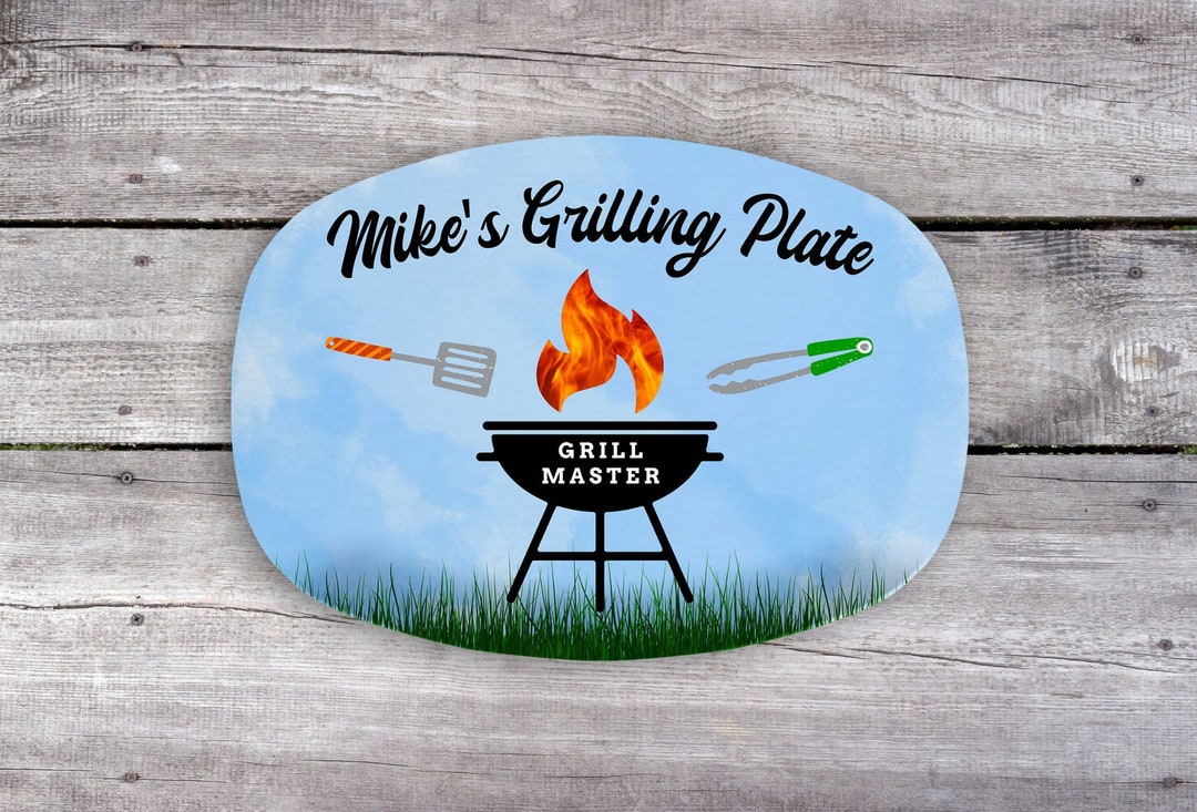 Grilling Gifts for Men, Personalized Grilling Plate, BBQ Gifts, Custom