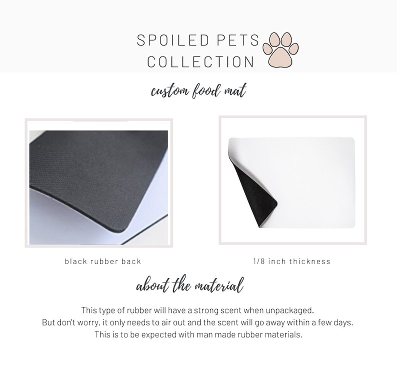 Unique Pet Gift Personalized Pet Food Mat Feeding Mat Cat Etsy