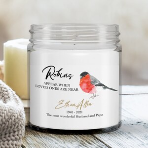 Memorial Candle, Loss of a Loved One, Personalized Remembrance Candle, Custom Bereavement Gift