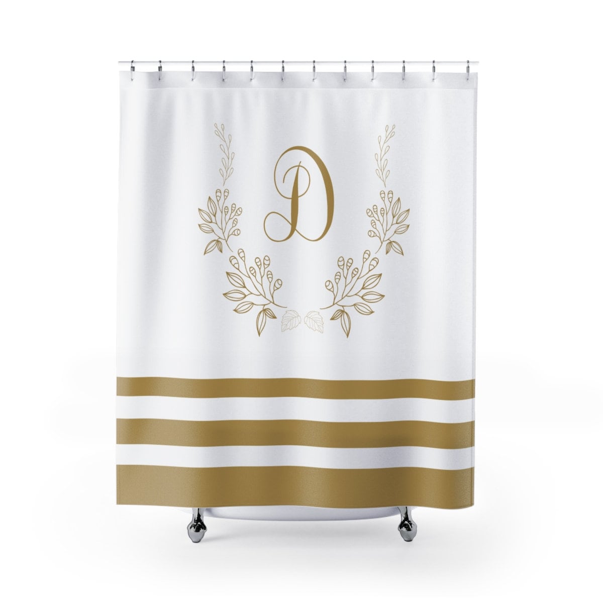 Unique Shower Curtains, Gold Bathroom Decor, Couples Wedding Gift, New…