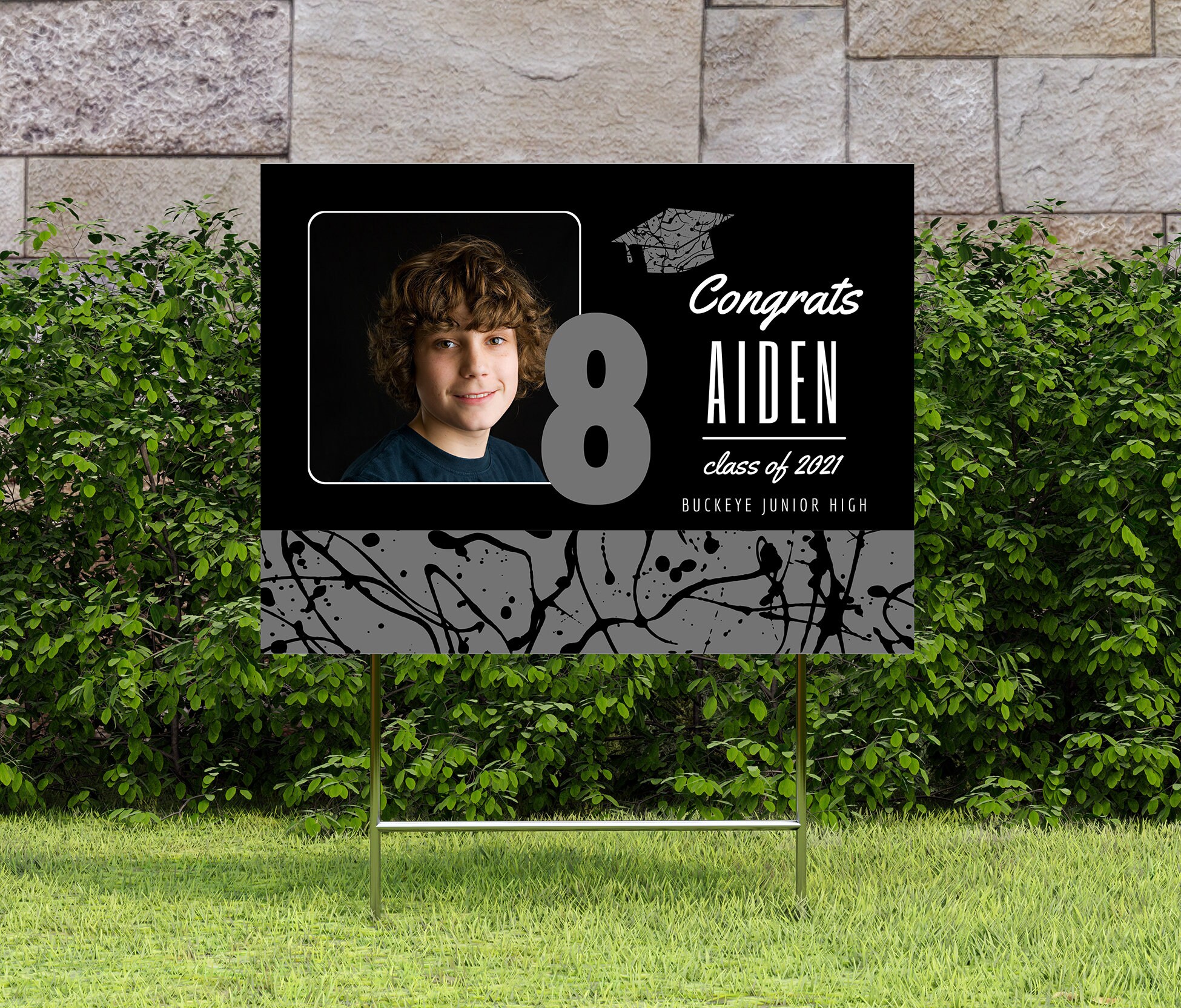 8th Grade Graduation Yard Sign Personalized Decor Graduation Etsy