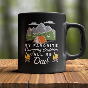 Dad Camping Gift, Personalized Gifts for Dad, Camping Buddies Mug, Gift from kids, Daddy Birthday Mug, Father&#39;s Day Gift