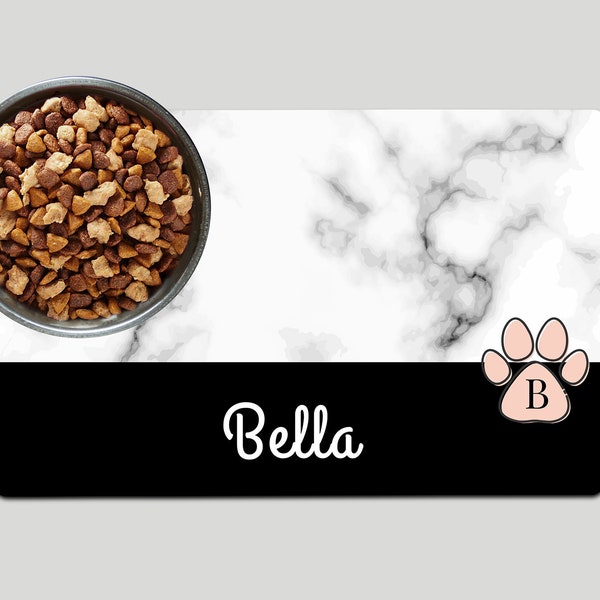 Dog Bowl Mat, Personalized Feeding Mat, Dog Placemat, Food Water Bowl Mat, Dog Lover, Custom Pet Gifts - Custom Colors