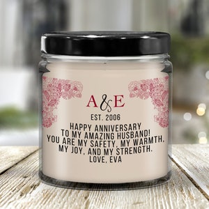Anniversary Gift for Husband, Personalized Candle, Wax Anniversary, 16 Year Wedding
