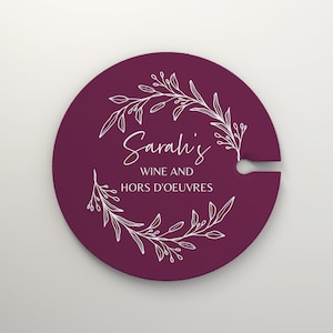 Wine Appetizer Plates, Wine Glass Holder, Tapas Plates, Hostess Gift for Women, Outdoor Entertaining, Unique Wine Gifts