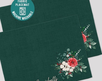 Christmas Placemats, Personalized Holiday Decor, Handmade Placemats, Farmhouse Christmas,Rustic Chrristmas
