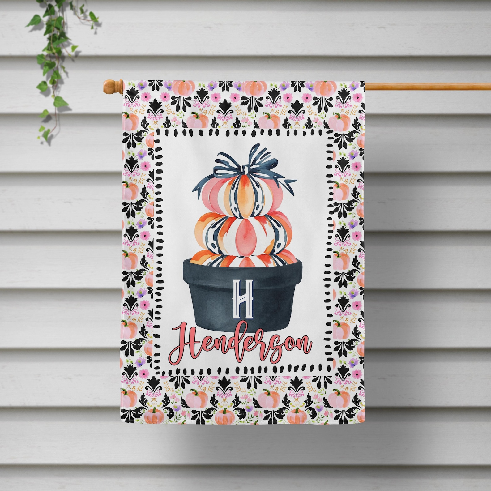 Fall Garden Flag, Fall Outdoor Decor, Personalized Flag, Fall Porch Decor, Welcome House Flag, Autumn Yard Decor, Grandmillennial - 12x18" - garden flag, Yes, gotta have it!