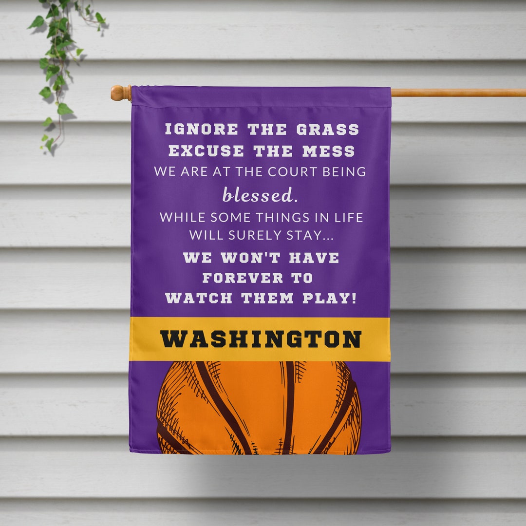 Personalized Basketball Flag Basketball Gifts Sports Mom Etsy