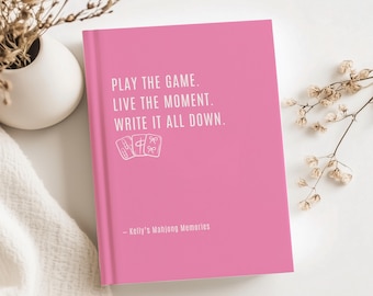 Mahjong Gifts for Women Personalized Mahjong Score Book Custom Monogram Game Night Journal Mahjong Gift Scorekeeping Notebook