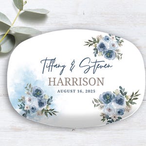 Personalized Wedding Platter, Custom Family Platter, Mr and Mrs, Bridal Shower Serving Tray, Bride and Groom Plate