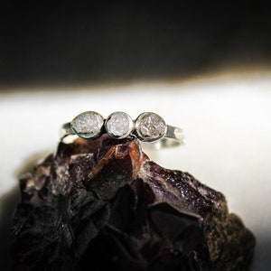 925 Sterling Silver, Diamond Ring, Rough Diamond Ring, Raw Diamond, Natural Diamond, Handmade, Uncut Diamond, Ring, Diamond Ring