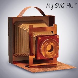 3D SVG Vintage camera digitale download