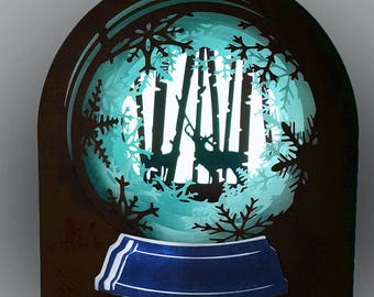 Download Snow Globe Svg 3d Etsy